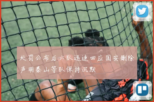 处罚公布后六队迅速回应国安删除声明泰山等队保持沉默